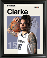 Brandon Clarke Memphis Grizzlies Framed Sports Art Photo by Thomas Maxwell