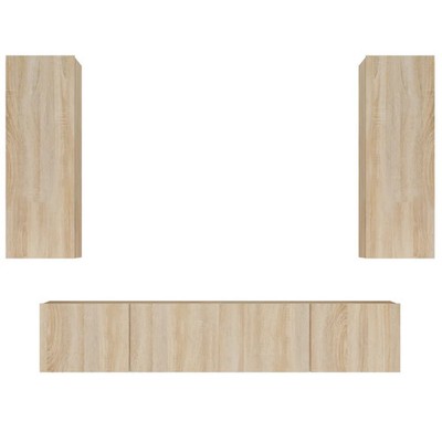 4-tlg. TV-Schrank-Set Sonoma-Eiche Holzwerkstoff