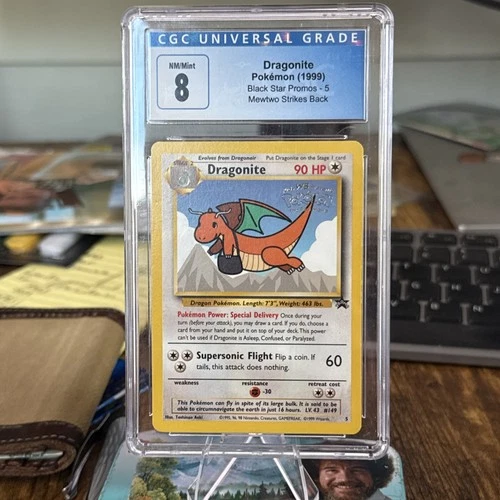 Dragonite #5 WB Stamped 1999 Mewtwo Strikes Back CGC 8