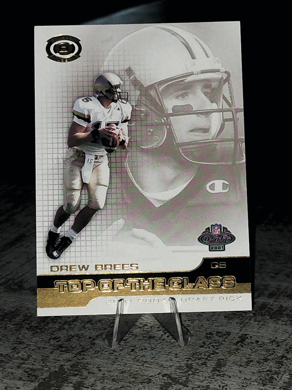 2001 Pacific Dynagon Drew Brees Rookie Top of the Class Insert #3 Purdue Saints