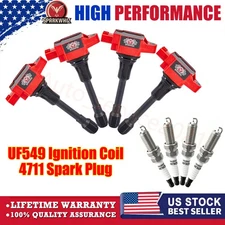4X Ignition Coil and 4X Iridium Spark Plug set For Nissan Altima Sentra L4 UF549