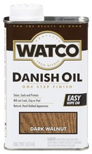 Watco 65851 Danish Oil Wood Finish, Pint, 1 Pint Pack of 1 , Dark Walnut