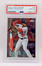2020 Topps Chrome #203 Randy Arozarena Rookie Card RC PSA 10 Gem Mint. rookie card picture