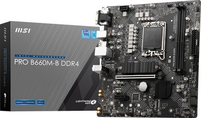 MSI PRO B660M-B DDR4 Mainboard Intel Sockel 1700 Intel B660 USB 3.2 M.2 PCIe 4.0