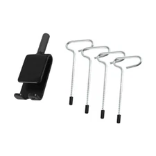 Ice Anchor Tool Kit Drill Adapter with 4 Pieces Threaded Pegs Ground Anchors