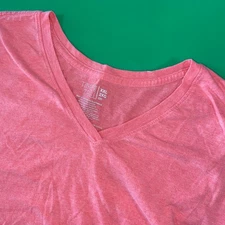 Time and Tru XXL Coral Fire Heather V-Neck Short Sleeve T-Shirt Womens