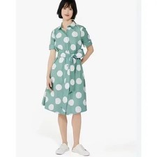 Kate Spade Grand Dot Midi Shirtdress Wild Sage size Medium