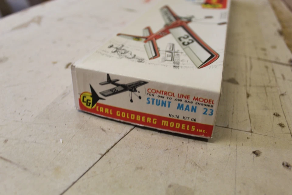 Carl Goldberg, "Stuntman 23" Vintage Controline Balsa Plane Kit 23" - Image 2 of 4