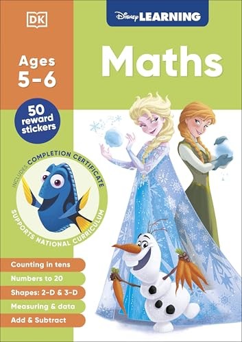 Dk Children Disney Learning Maths (Ages 5-6): Year 1 Ks1 Counting, Measuring, Add & Subtract Workbook For Kids, Aligned With National Curriculum - Image 3