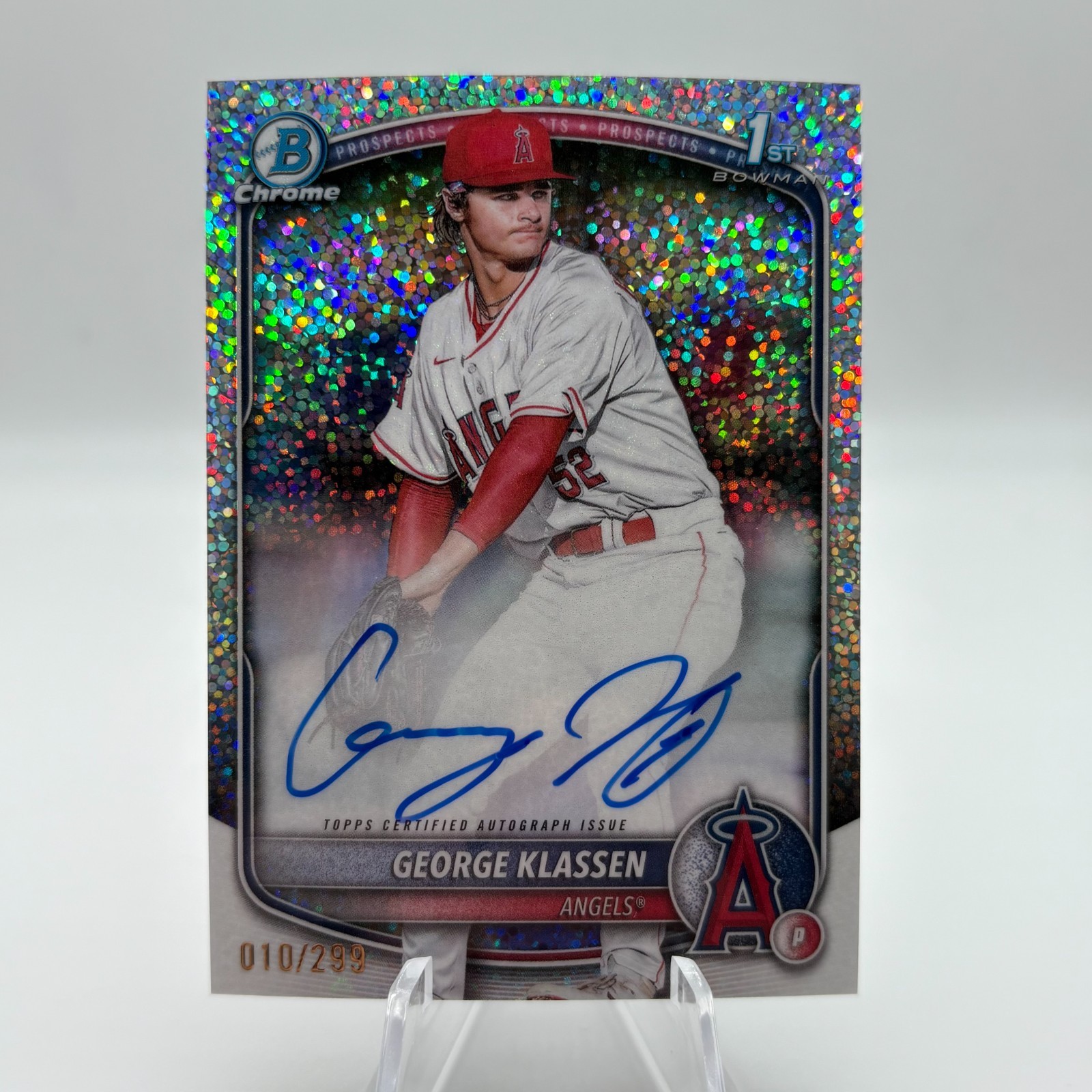 George Klassen 2025 1st Bowman Chrome Speckle Auto /299 #CPA-GK Angel