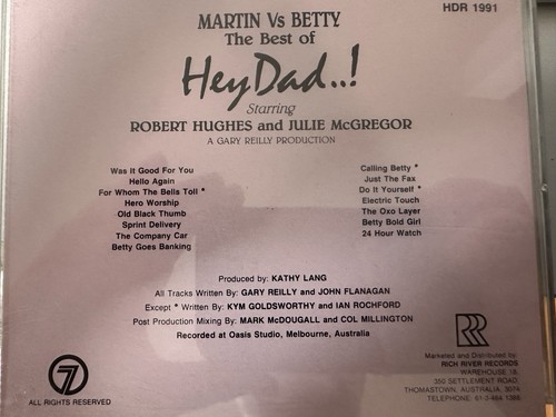 HEY DAD: Martin Vs Betty - The Best Of CD Rich River Records AS NEW! - Picture 2 of 2