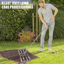 Lawn Leveling Rake 30"×10" Heavy Duty Level Lawn Tool 180° Flexible Rotation