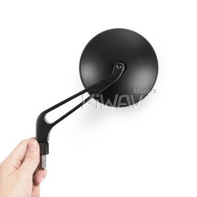 Motorrad Rückspiegel Eclipse Classic schwarz ein Paar 8mm Bolzen für Roller