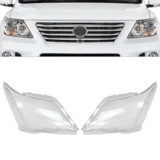 A Pair Left & Right Side Headlight Headlamp Lens Cover For Lexus LX570 2007-2012
