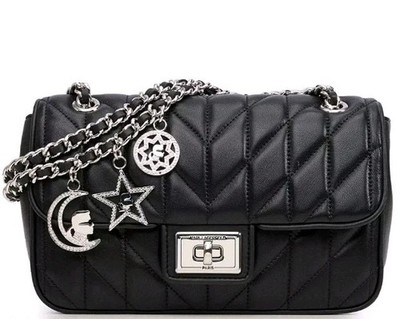 Karl Lagerfeld Paris Agyness Shoulder Bag With Charm Detail