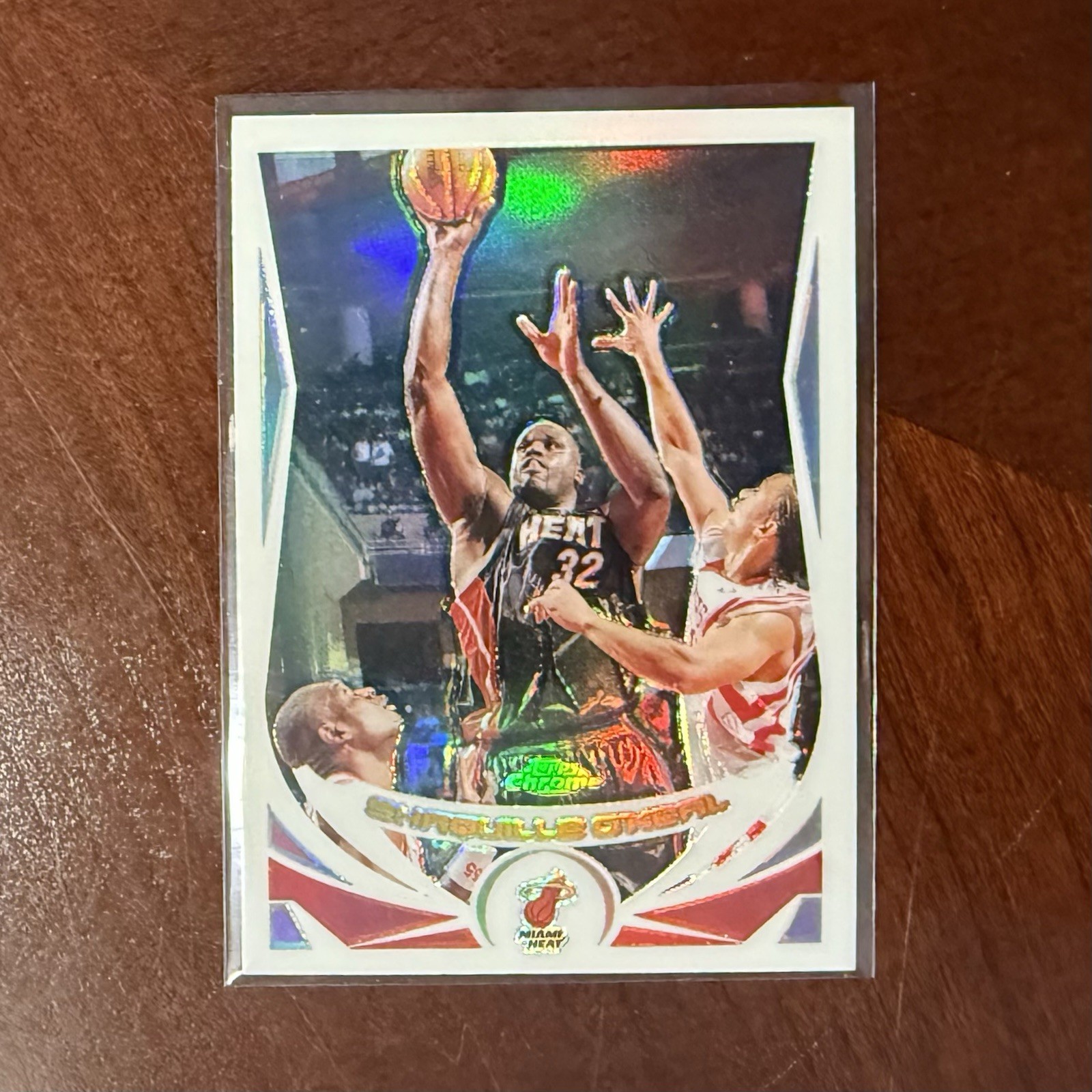 Shaquille O’Neal Refractor 2004 2005 Topps Chrome #158 Miami Heat HOF SP NBA
