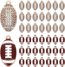 40 Pcs/20 Pairs Sports Charms Football Charms for Jewelry Making