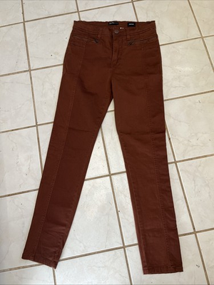 #ad SUPPLIES by UNION BAY Rust HIGH RISE Zip Pocket Cotton Twill Utility Pants Sz 6 $27.99