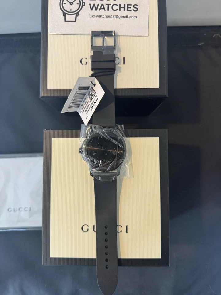 GUCCI Ghost G-Timeless Black Dial Black Rubber Men's Watch YA1264017 - Image 4 of 4