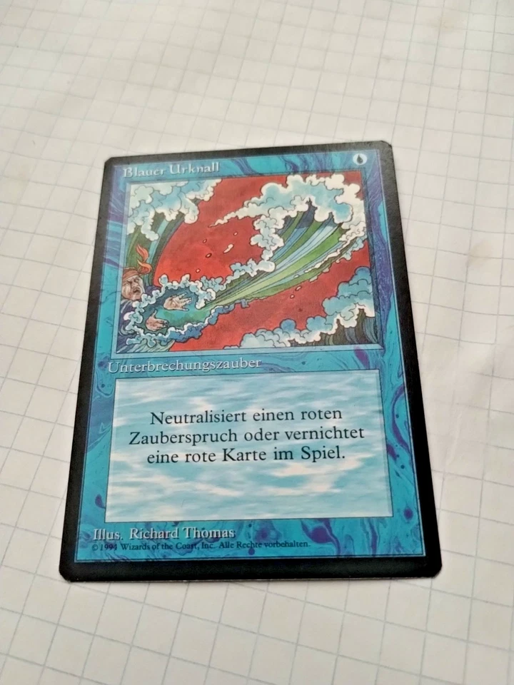 Mtg Blue Elemental (Blauer Urknall) German FBB Regular - Uncirculated - Image 2 of 3