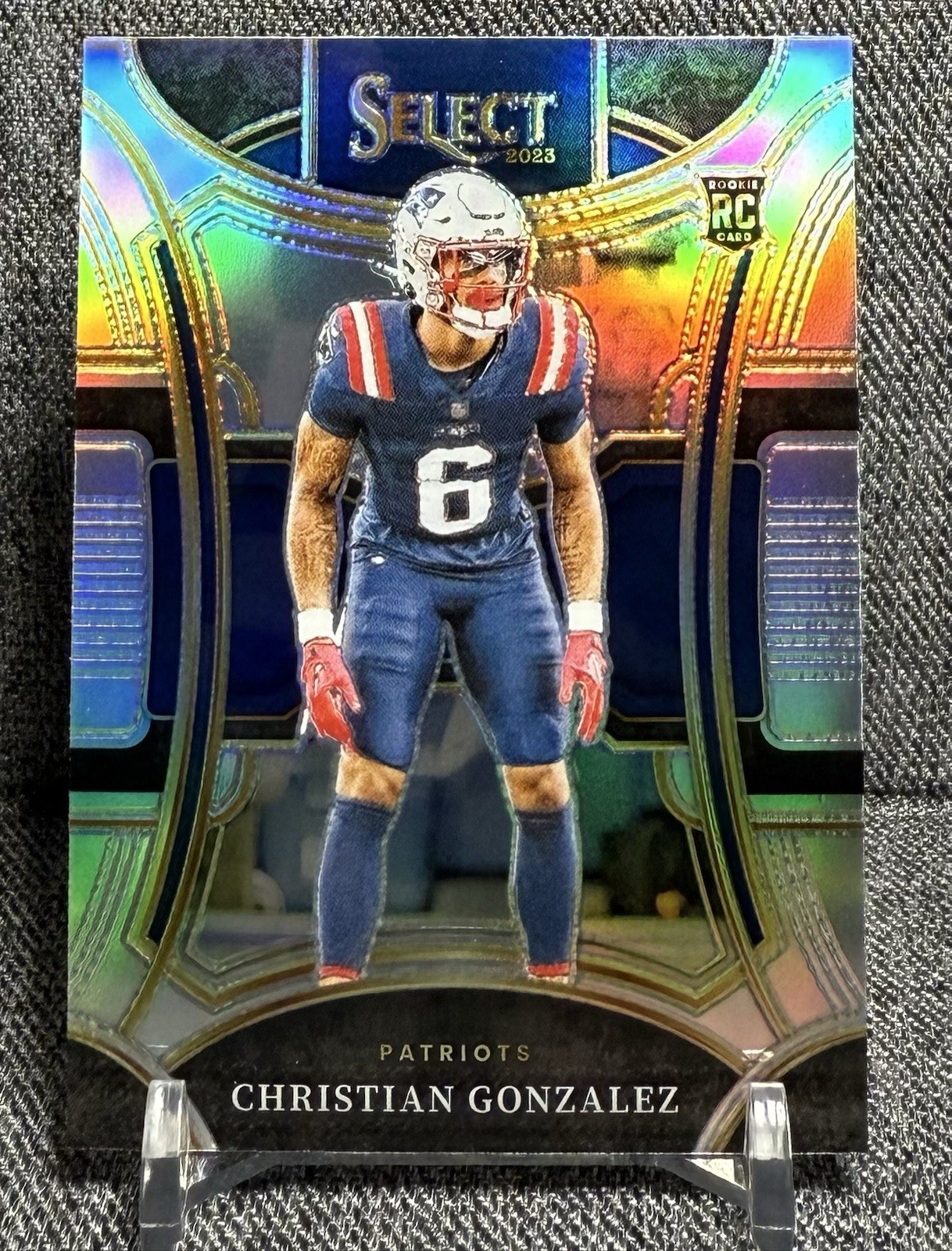 2023 Select Christian Gonzalez Silver Prizm Suite Level Rookie No. 464 Patriots