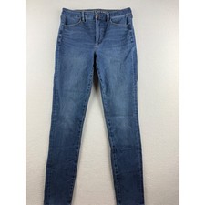 American Eagle Super High-Rise Jegging Blue Dream Stretch Jeans Women 10 Long