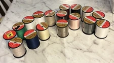 VTG 17 Half NEW Excell Polyester Sewing Thread Spools 200 Yds USA Made Colors