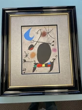 Joan Miro " Oiseau Solaire.." Original Color Lithograph Pencil Hand Signed - COA
