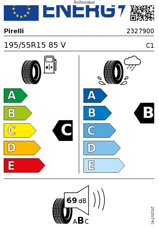 1x 195/55 R15  85V Sommer Reifen Pirelli Cinturato P1 Verde  Demontage - Bild 3 von 3