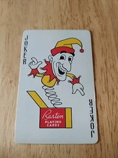 Vintage Joker Single Swap Playing Card Art Old Gaming Poker Game Fun Ads History