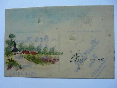 Postkarte 1. Weltkrieg Zelluloid - Pte. E. Raynor 20th Sherwood Foresters France 1916 (a9)