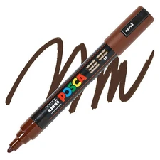 Posca Markers, Paint Marker, Dark Brown, 5M Medium Tip, Opaque Acrylic, Espresso