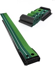 Golf Putting Mat Auto Ball Return Indoor Practice Trainer Home Office Garden