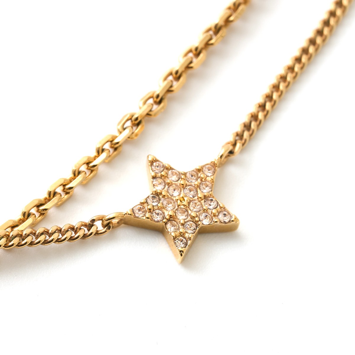 アクセサリー Dior PETIT CD DOUBLE NECKLACE Petit CD Double Necklace Gold-Finish Metal and White