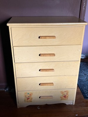 Solid Wood Dresser Tall 5 Drawers