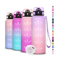 Trinkflasche 1,5L Auslaufsicher Bpa-Frei Mit Zeitmarkierung Sportflasche
