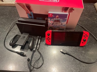 Nintendo Switch Console Bundle w/ Zelda   Works   Read Description