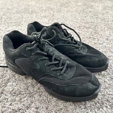 Black Split Sole Dance Sneakers Jazz Hip Hop Practice Shoes Size 10