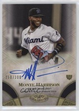 2021 Topps Tier One Break Out Auto /300 Monte Harrison #BOA-MHA Auto m4h