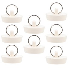 8Pcs Rubber Bathtub Drain Stoppers with Pull Ring for Bathroom Use