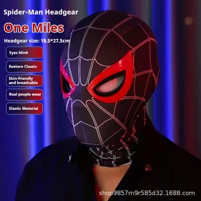MARKENLOS Spider-Man Maske Cosplay Helm Bewegliche Augen Elektrisch Blinkend