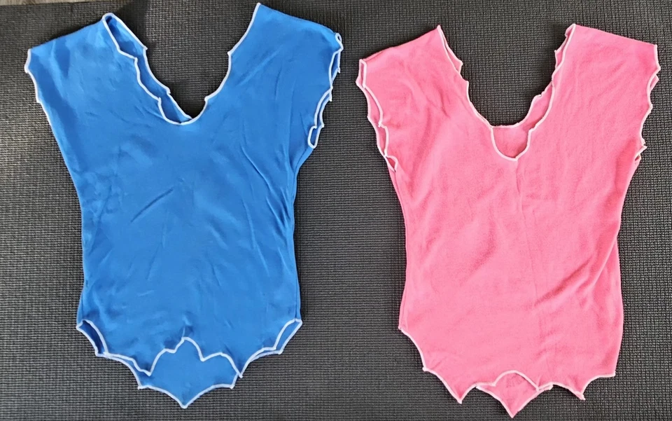 Lote de 2 camisetas sin mangas Lyons Hawaii vintage años 90 azul y rosa talla M funciona pequeña Foto 2 de 4