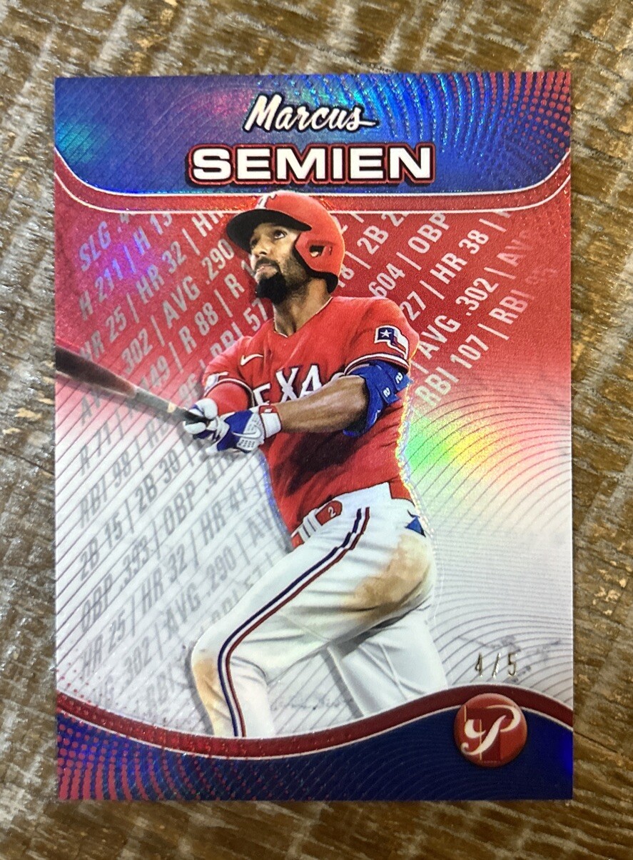 2024 Topps Pristine Marcus Semien Pristine Production PP-5 Rangers /5