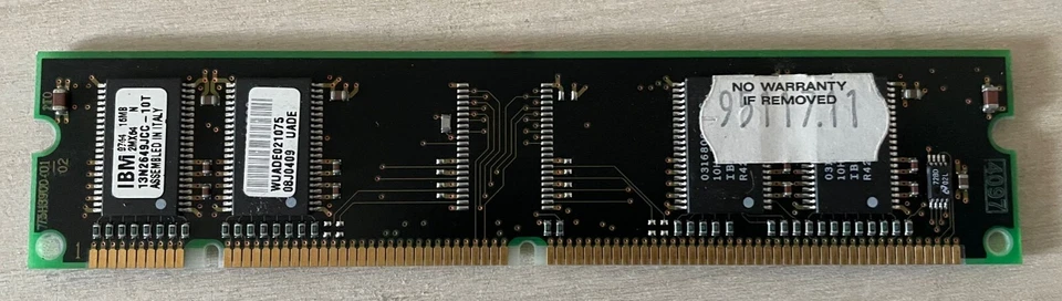 DIMM SDRAM 16MB IBM PC66 66MHz 13N2649JCC-10T - Immagine 3 di 4
