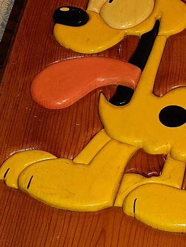 Rare 80s Odie the Dog 3D Carved Wood Wall Art Garfield & Friends 14" x 24" - Picture 8 of 16