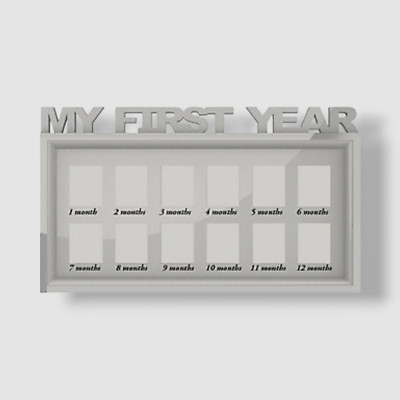 Lavish Home White Collage Baby Picture Frame Size 11'' x 18.6'' x 0.75''