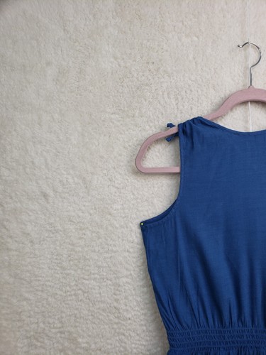 Lands End Girls Rompers Extra Large Blue Cotton Blend V Neck Sleeveless Casual F - Picture 13 of 20