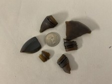 Surf Tumbled Sea Glass Dark Rich Brown Pieces of bottle top and bottom