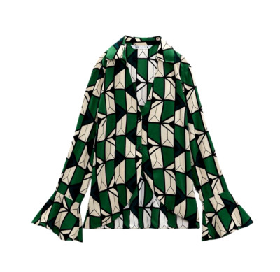 Zara Blouse Jacket Green Black Beige_Size:XXL_New