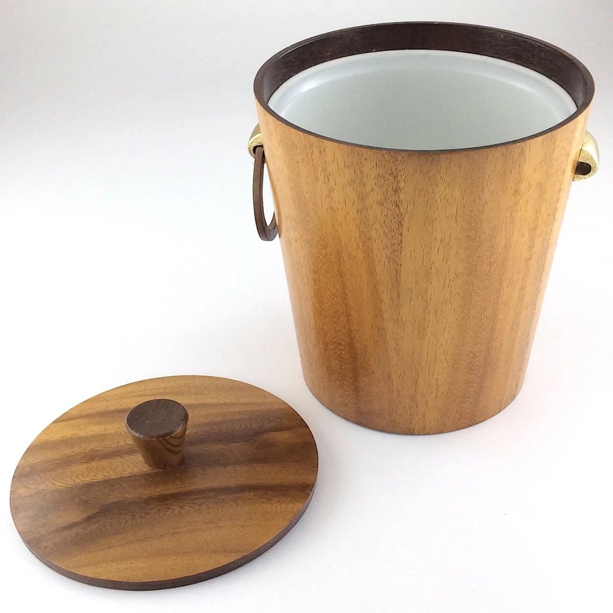 Vintage wooden sale ice bucket